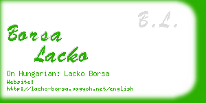 borsa lacko business card